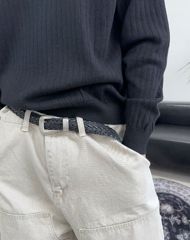 Revved henley neck knit