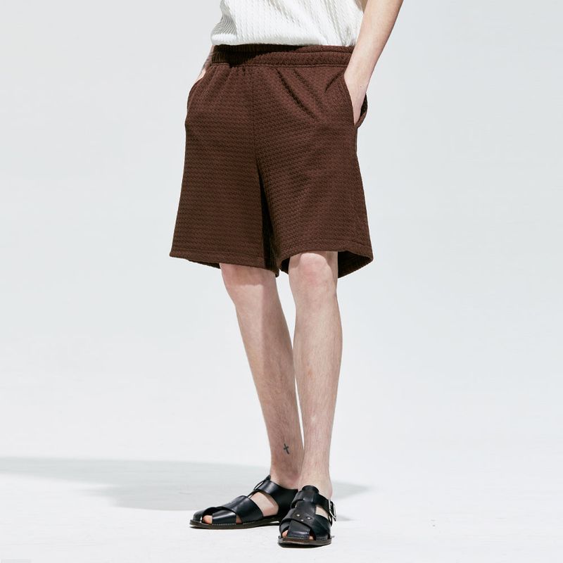 S SY（エスエスワイ）の「2WAYワッフルハーフバンディングパンツ ブラウン（パンツ）」