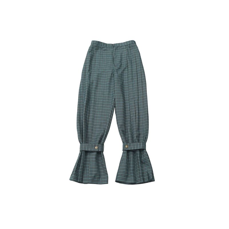 2way check wide pants