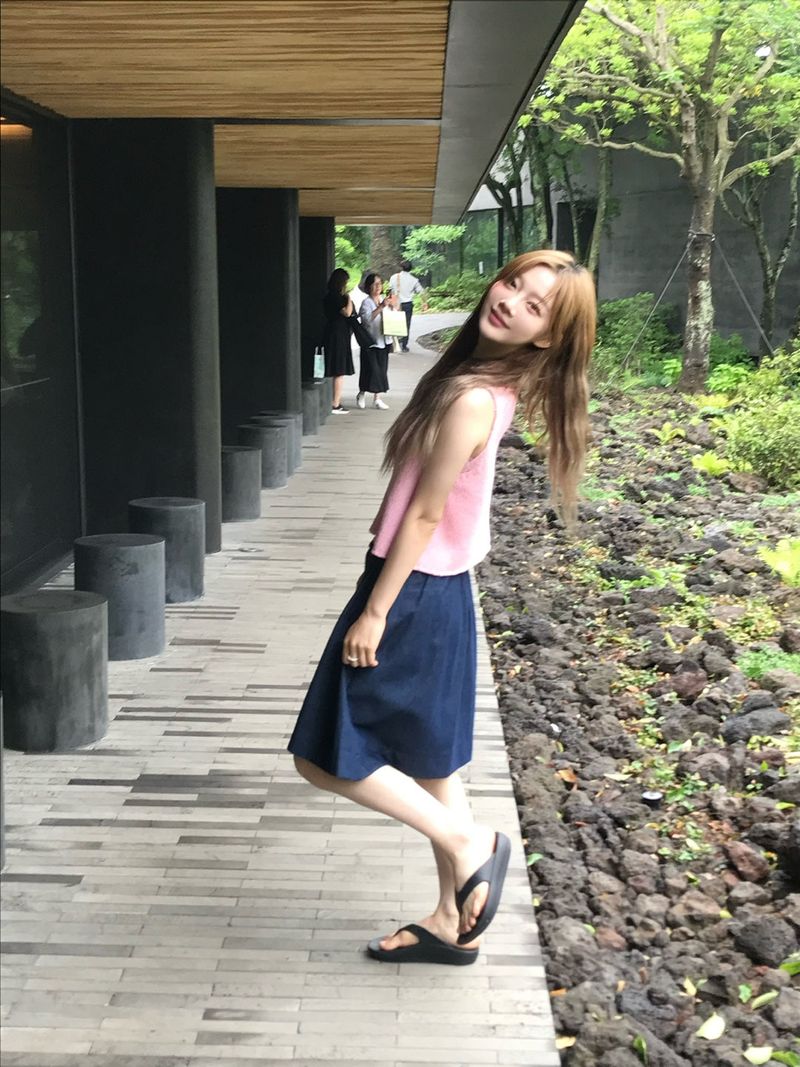 Bruni back banding midiskirt