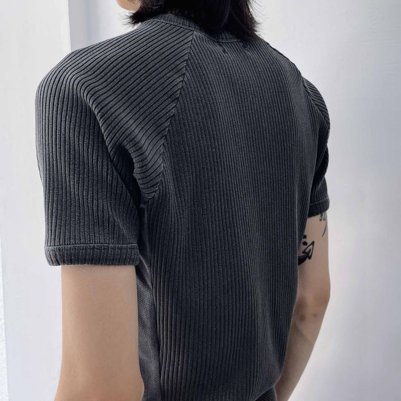 Sharp Silhouette Slim-Fit Ribbed Tee