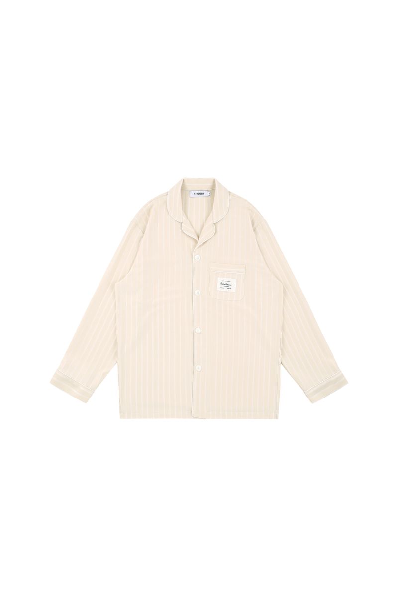 FW PRS beige stripe pajama set-up