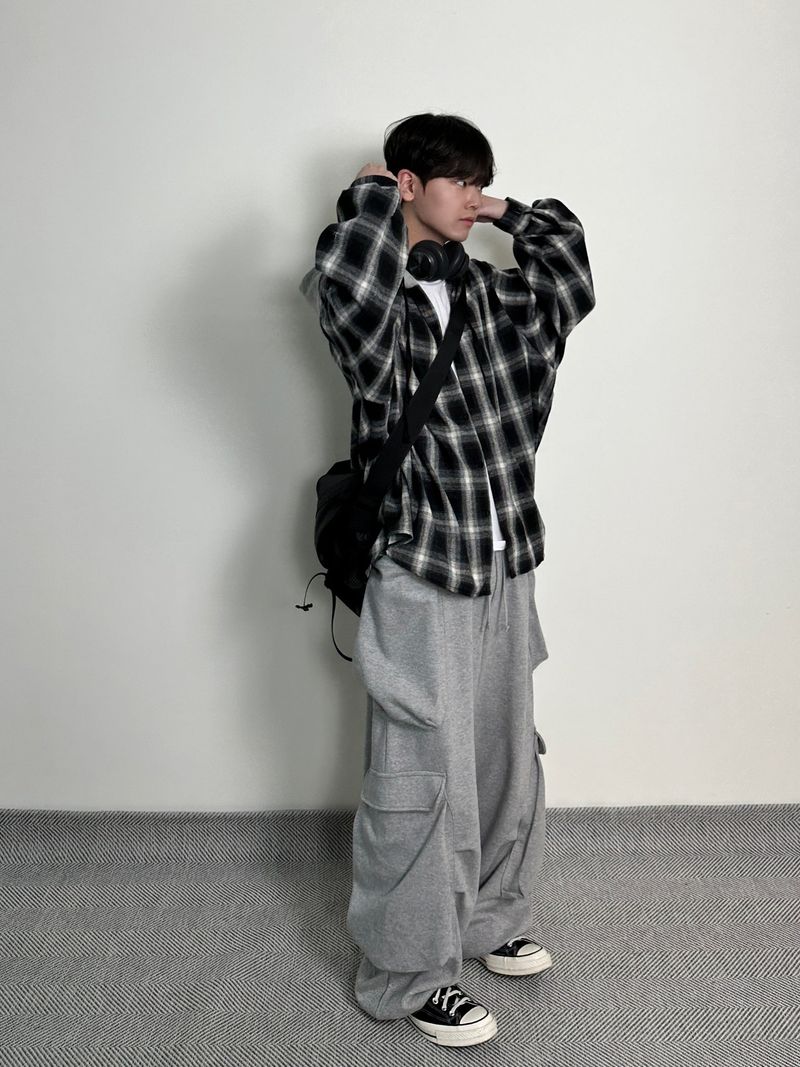 Henri hood over check shirts