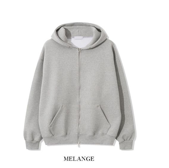 Menlo Rivet Printing Brushed Hood Zip-Up