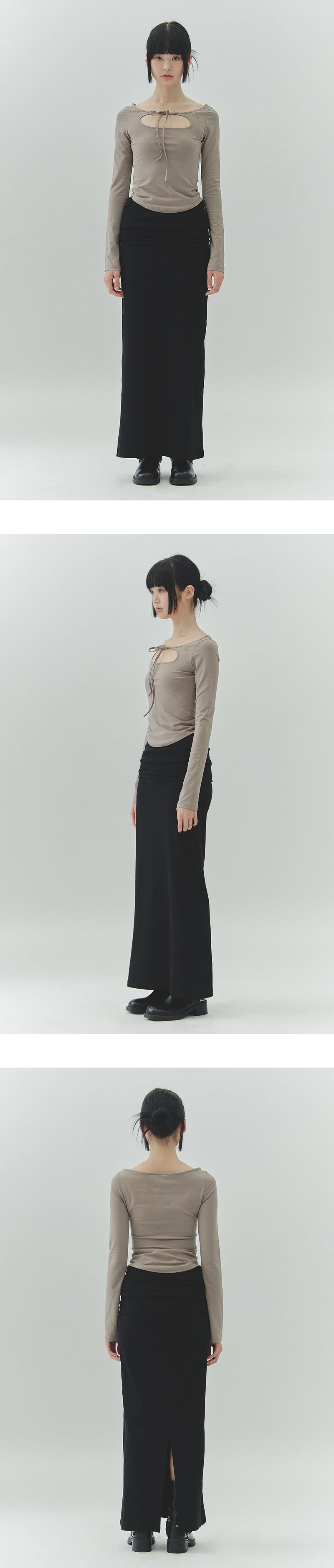 LOWER FOLDING SKIRT black