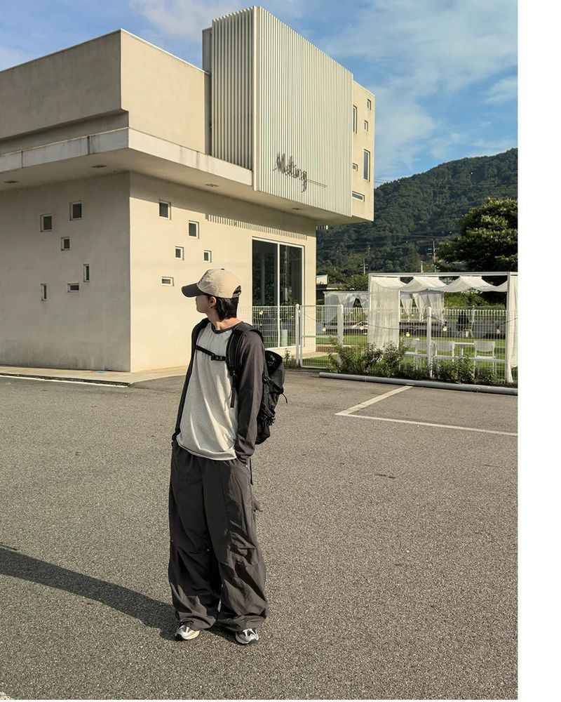 Dock rivet panel nylon pants