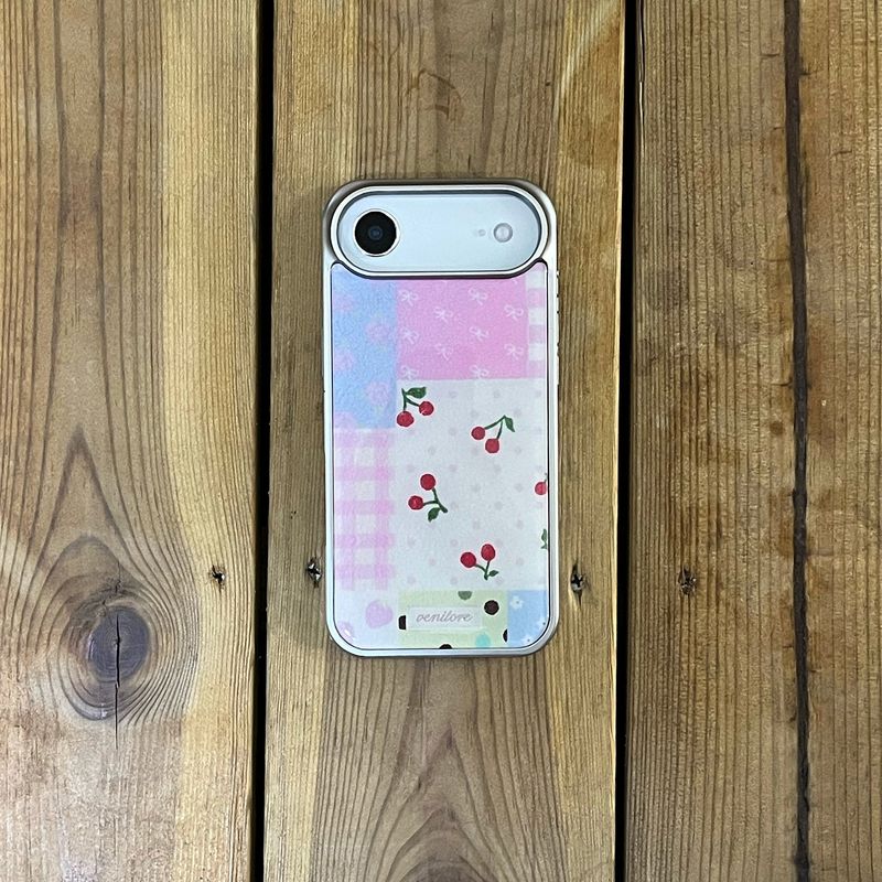 [MADE][Glass Silver Bumper Case]  Knit Patchwork Case ⋆ patch