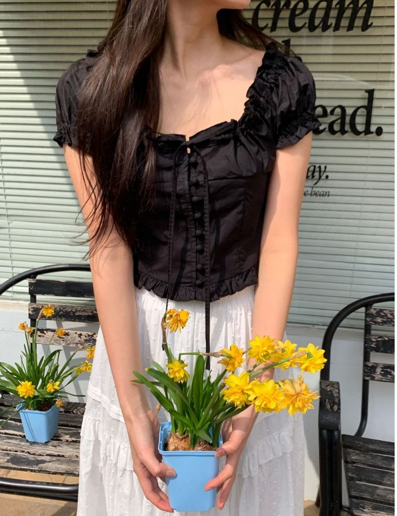 Leaf long skirt