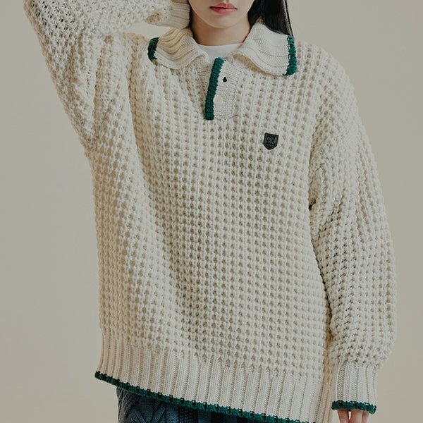 ROMANTIC CROWN（ロマンティッククラウン）の「HEAVY WAFFLE PIQUE KNIT（Tops）」