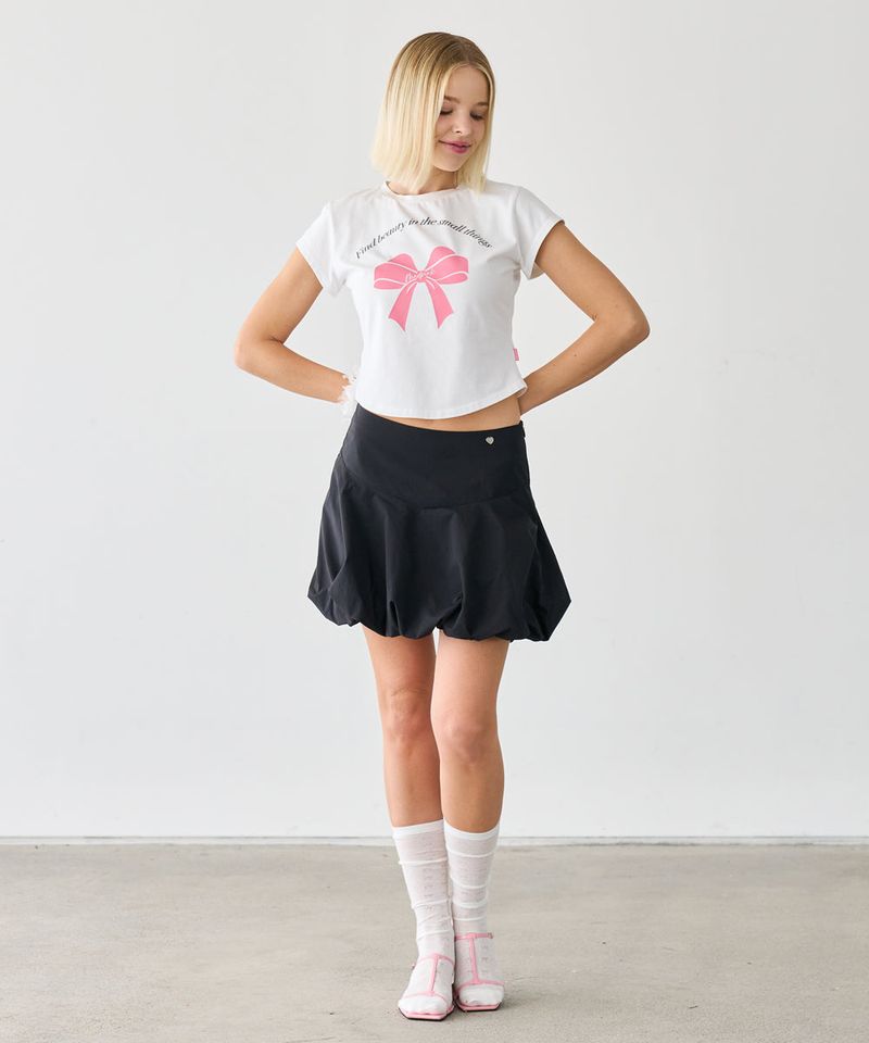 BALLOON MINI SKIRT BLACK