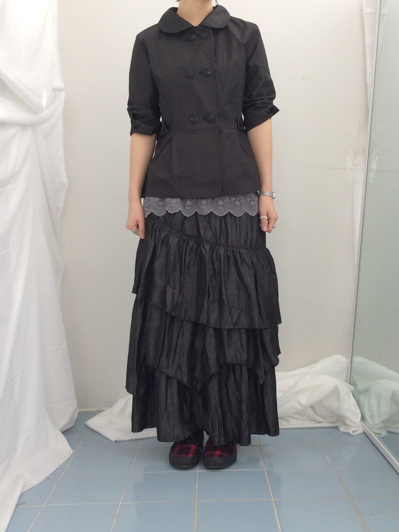 Semi-A-Line Double Button Jacket