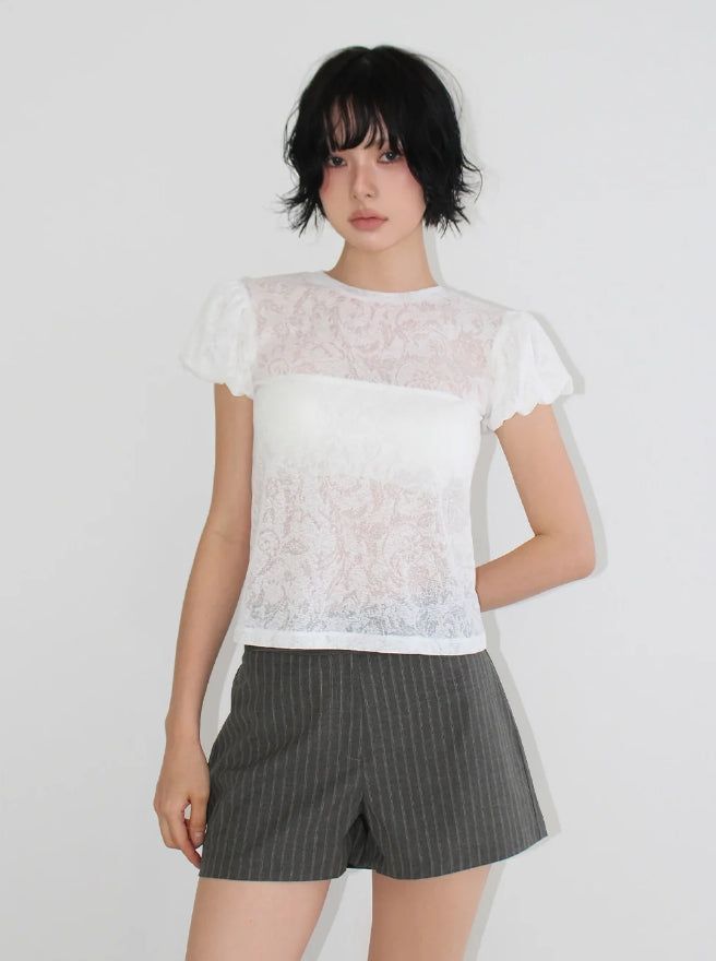PINSTRIPE SHORT SLACKS