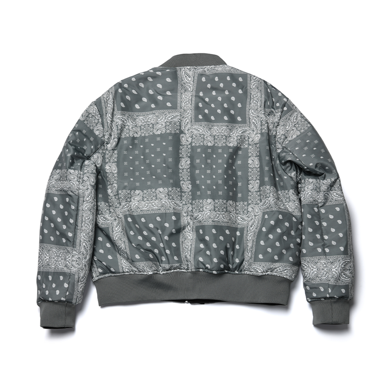 Dominant Paisley Reversible MA-1_BLACK