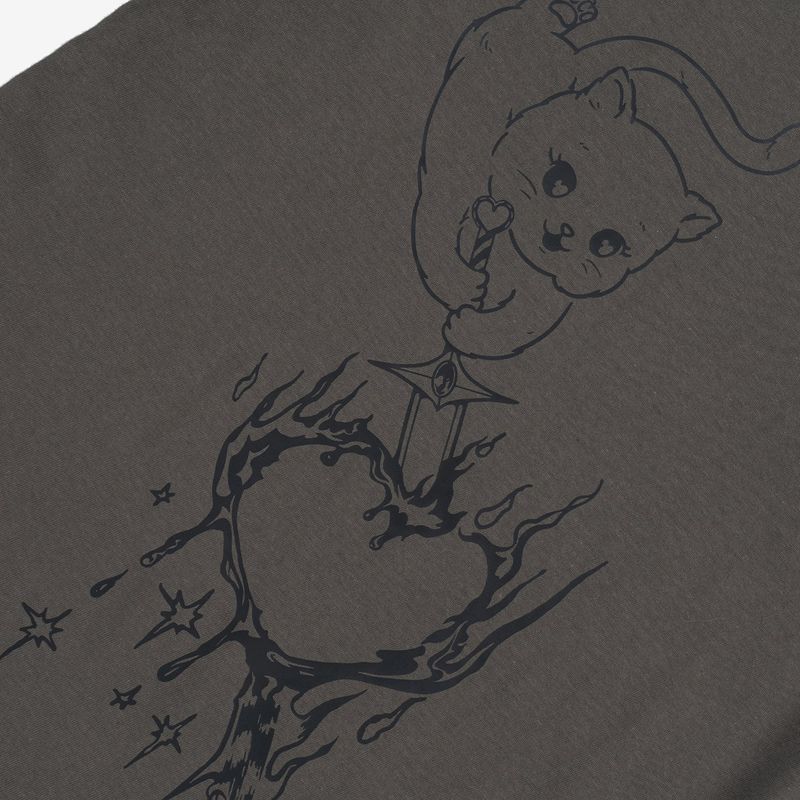 SWORD CAT GRAPHIC SHORT SLEEVE (CHARCOAL)