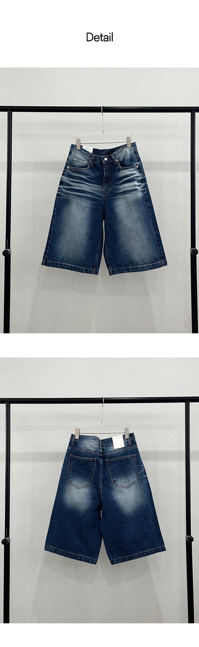 [S/S] Raisor embo blue bermuda pants