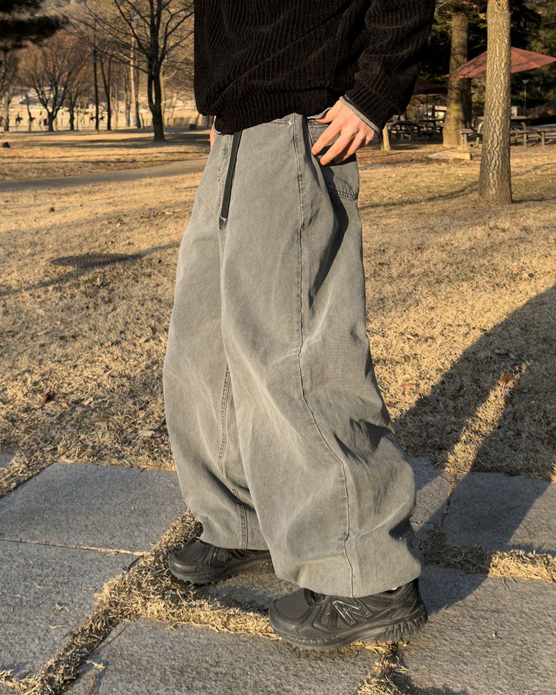 Mauve Back Pocket Wide Denim