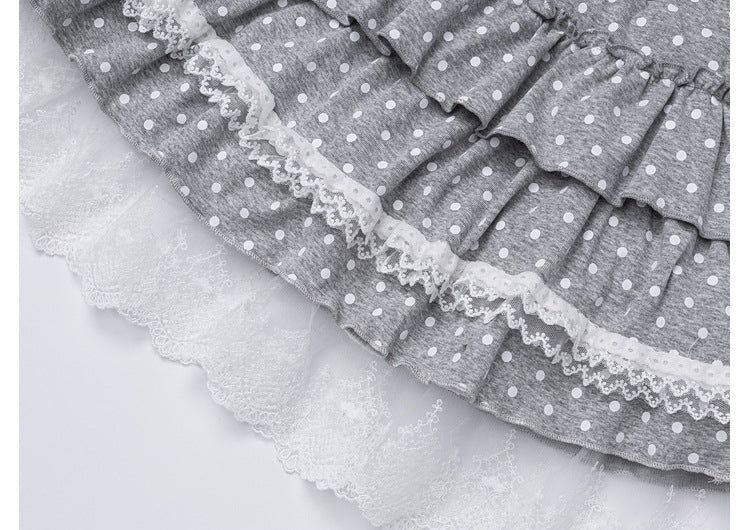 Aveline Dot Lace Tiered Skirt