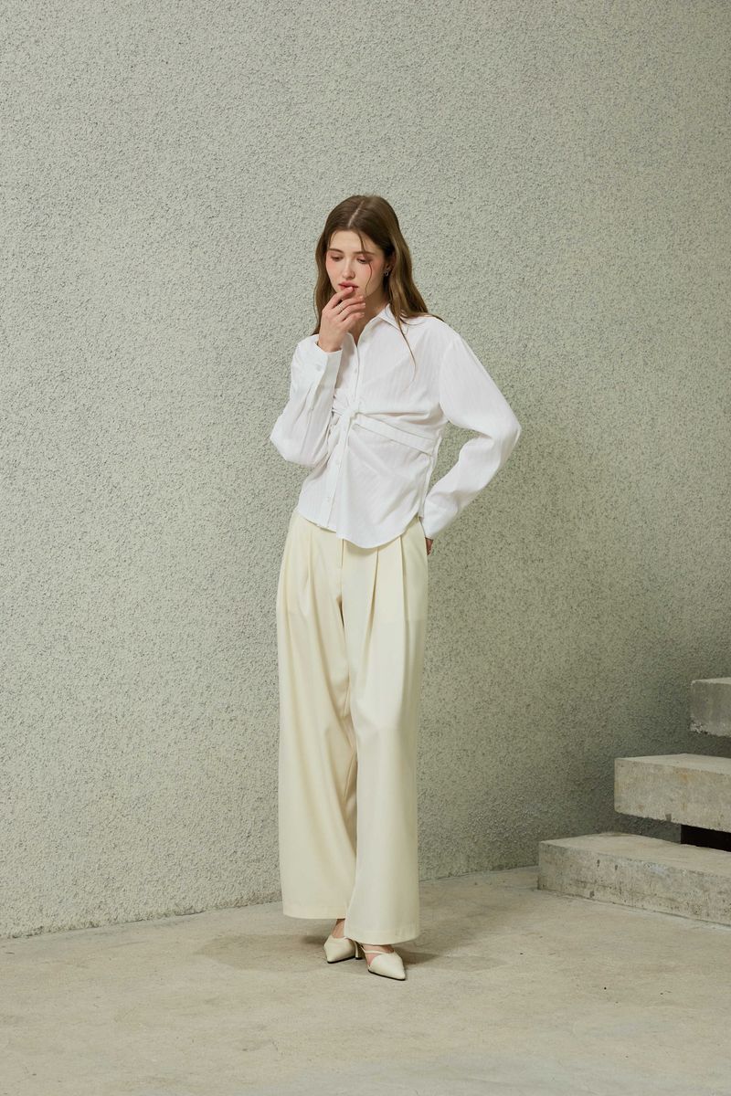 TOMO WIDE SLACKS / IVORY