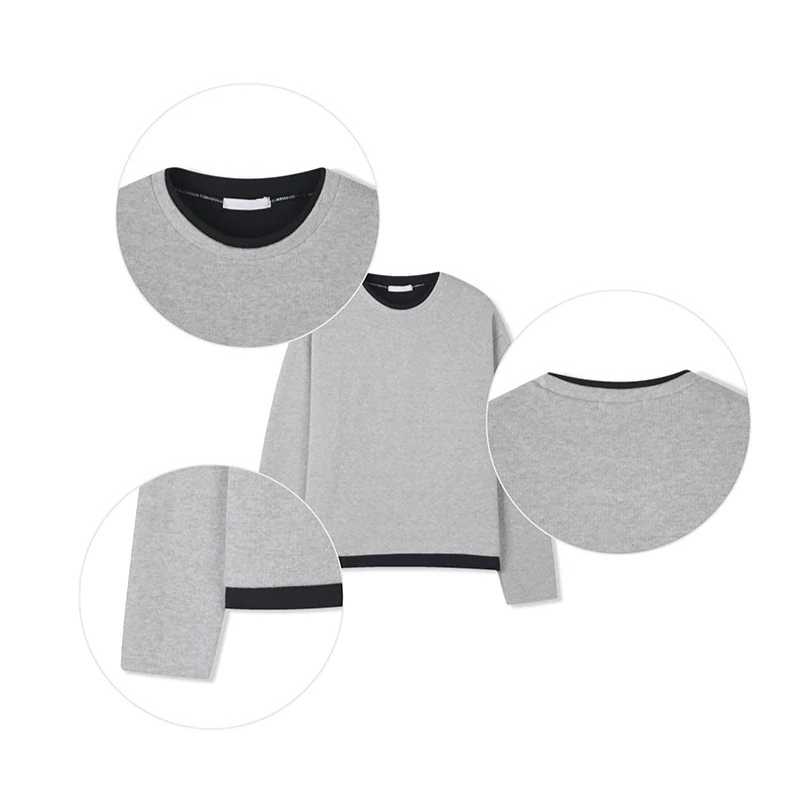 [Unisex] Crop layered round knit(3color)