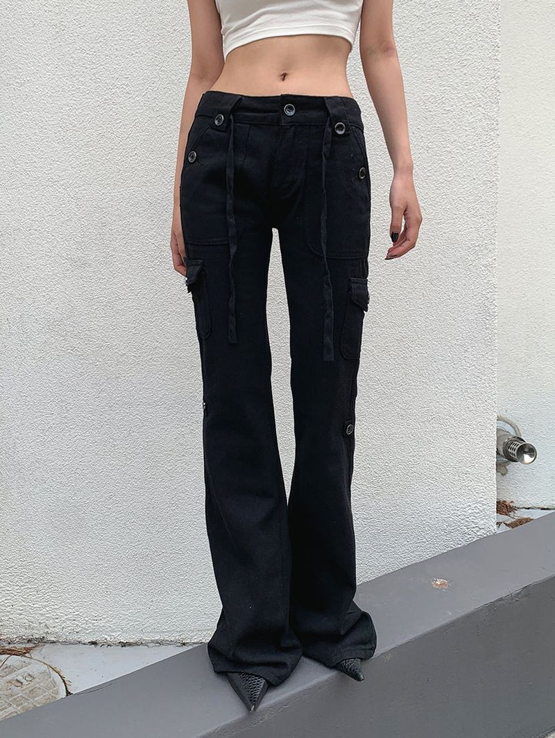 CARGO SLIM BOOTS CUT PANTS (2C)