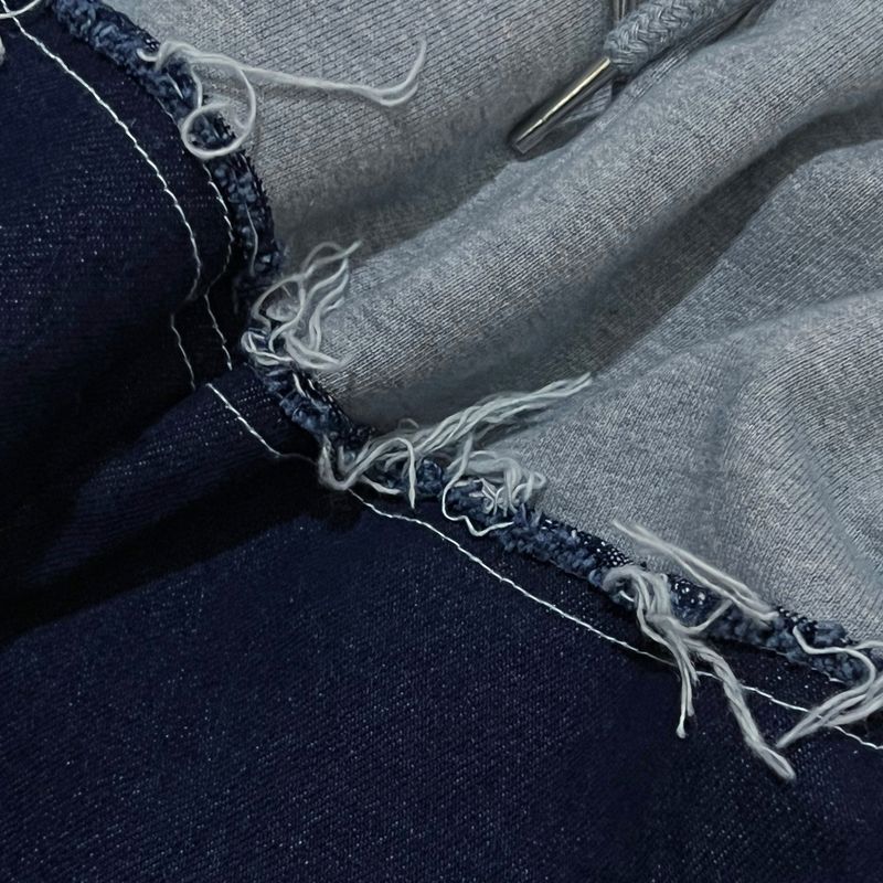 layered deconstructed denim pants_blue