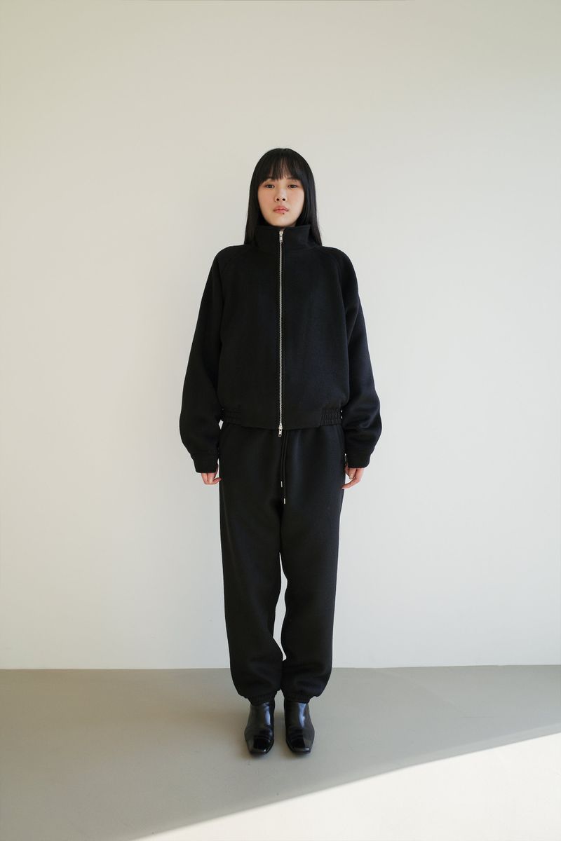 ウールジップアップジャンパー, ブラック