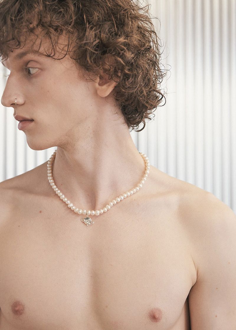 Emblem Pearl Necklace
