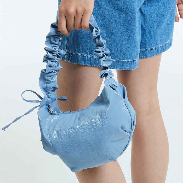 HOKUSPOKUS(ホクスポクス)の「Eco leather shirring hobo bag / Blue(Bags)」
