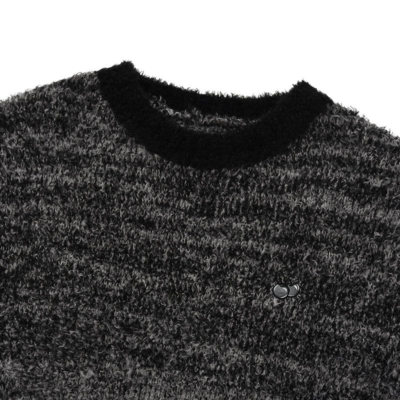 CHERRY TEXTURE LOOSE FIT KNIT [BLACK]