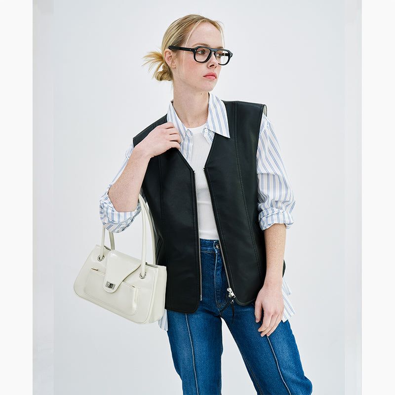 Pao Long Handle Bag Off White