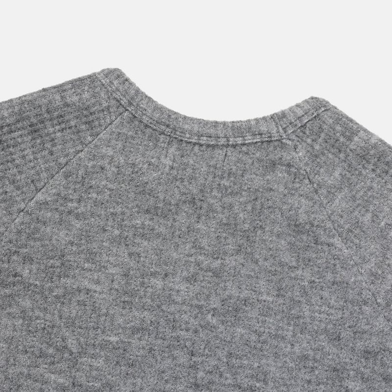 Fleece ribbed slim long sleeve tee