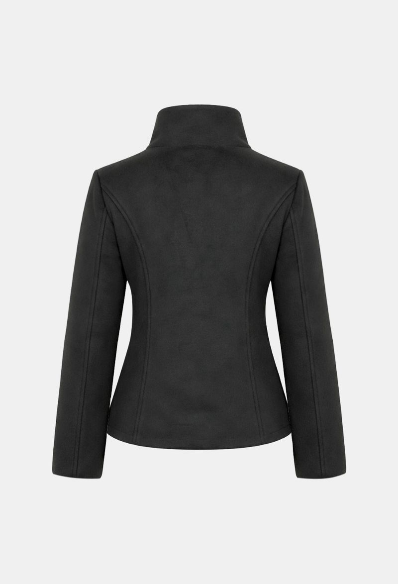 Saint Button High Neck Short Coat