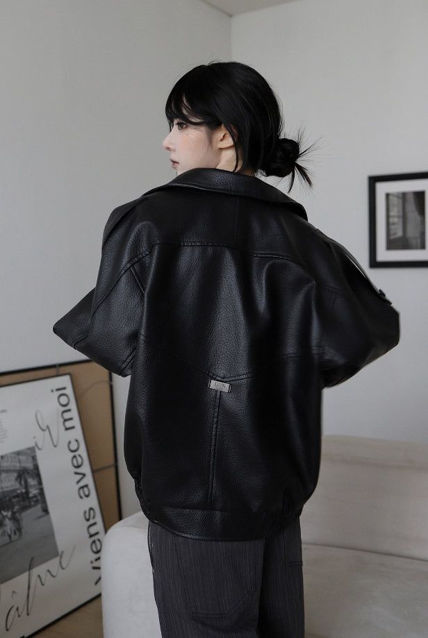 26SS★ [ EEUN MADE] Biker clip leather jumper
