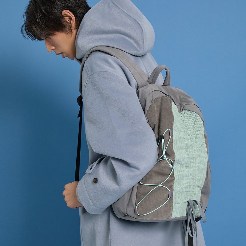 Half String Corduroy Backpack