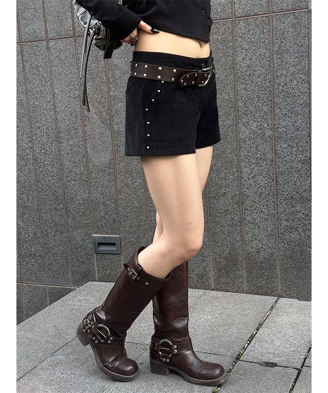 [F/W] Side stud short pants(2color)
