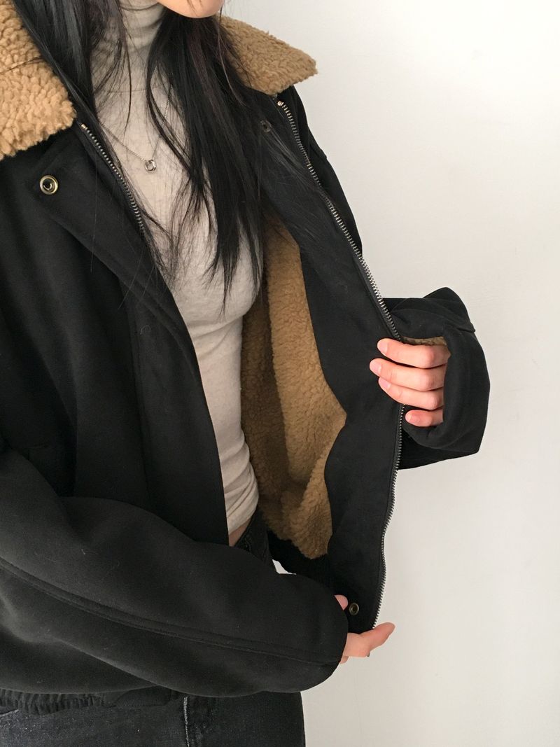 Rumber Fleece Suede Blouson Jumper