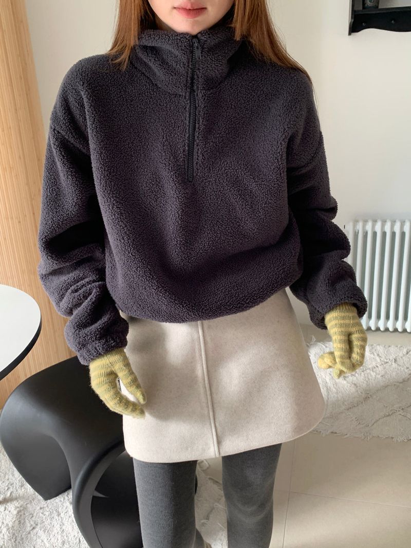 [MADE] MEMBER FLEECE HALF ZIP-UP