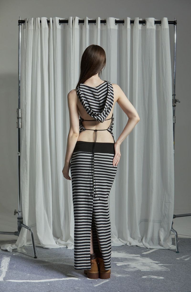 STRIPE LONG SKIRT