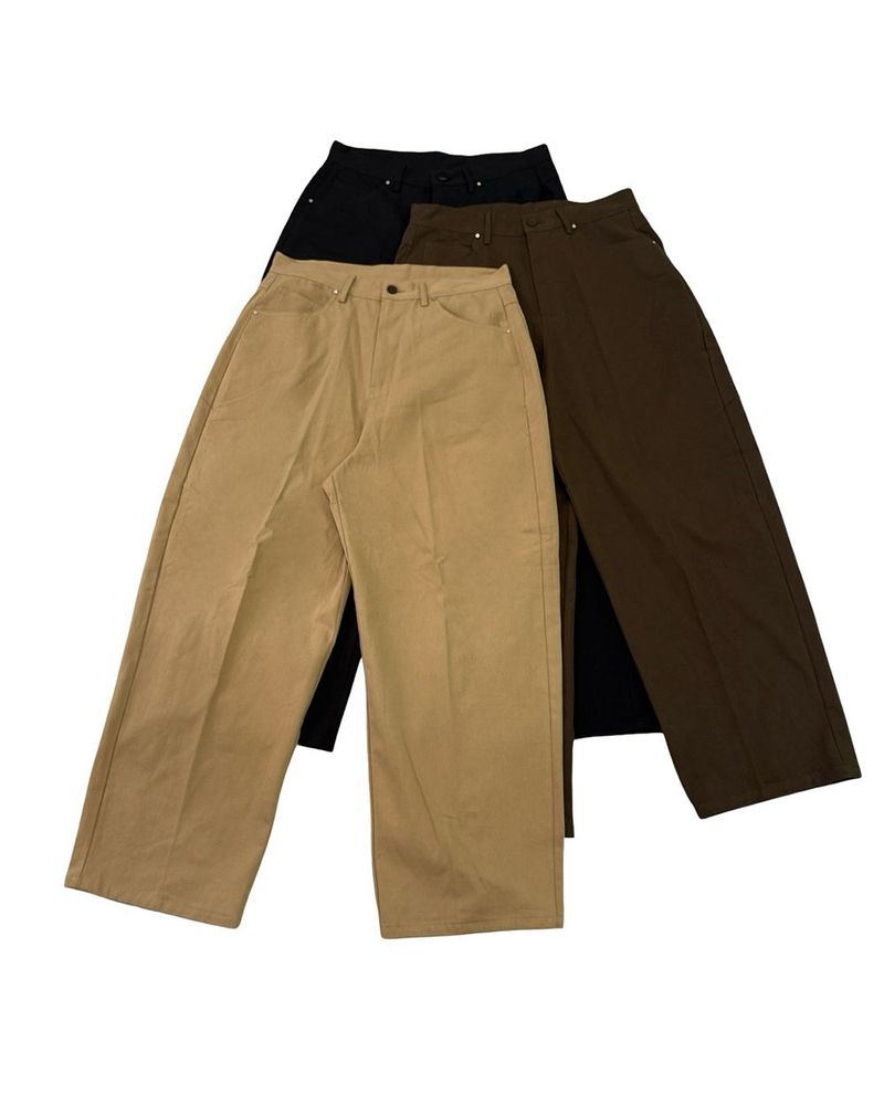 Bino Curved Wide Cotton Pants