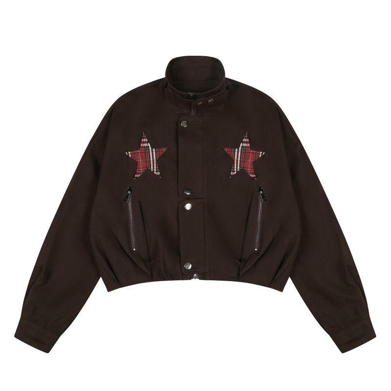 Cozy&Kitsch（コージーアンドキッチ）の「Check Star High-Neck Jacket 233517157（Jackets/Outerwear）」