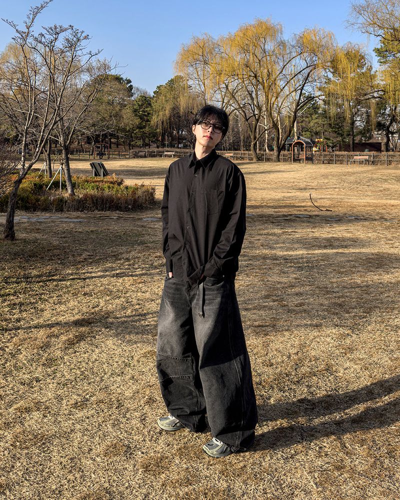 Formal Cotton Washed Oversized Shirt