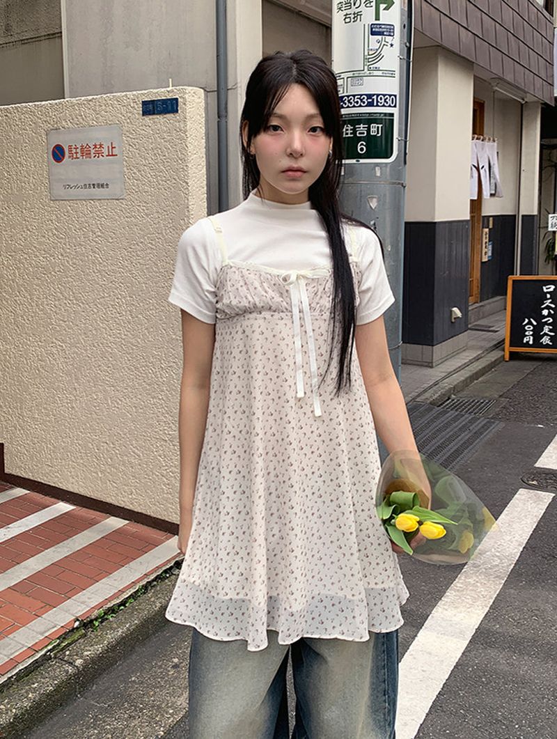 VINTAGE FLOWER FLARE DRESS (2C)