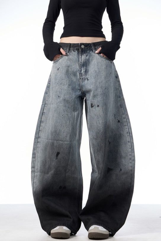 EEUN（イウン）の「Dirty Spray Balloon Denim（Pants）」