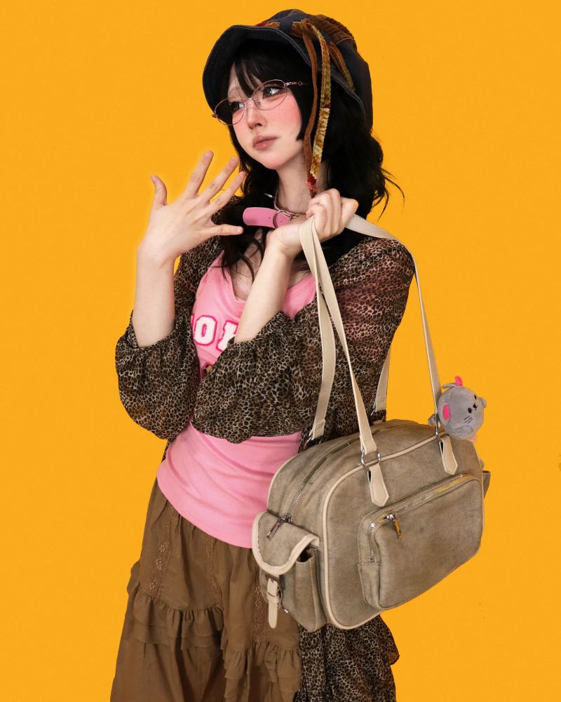 tan-tan pocket shoulder bag (2color)