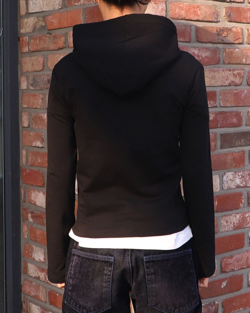 RUDE hood zip up (BLACK) WOMENS