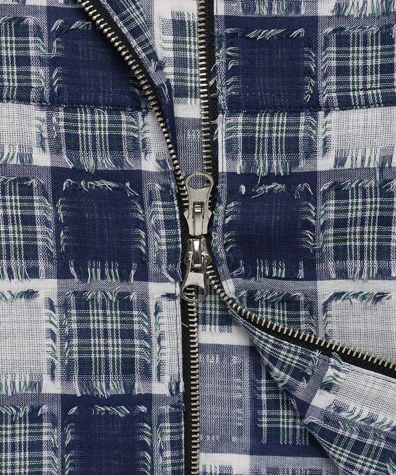HOODED CHECK WIND BREAKER MULTI(CV2GSUB960A)