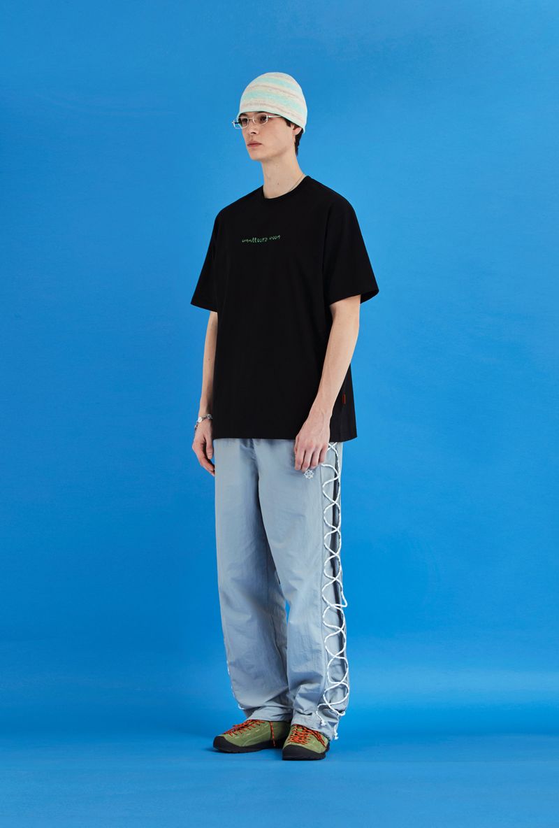 LOGO LEAF T SHIRT / BLACK