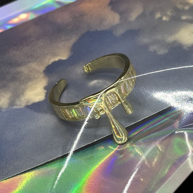 0072 Melting zirconia gold ring
