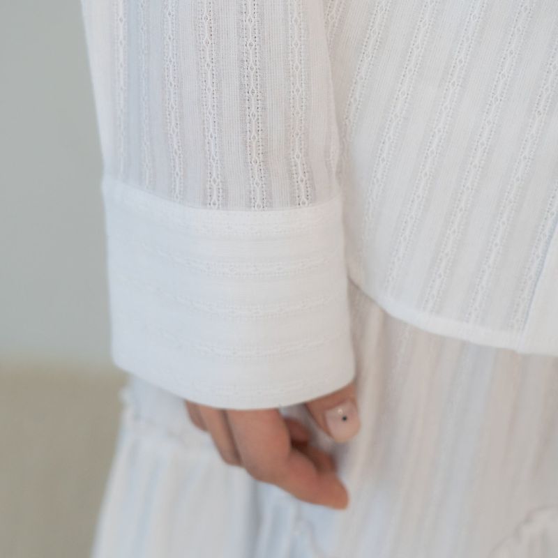 REGULAR FIT BELT SHIRTS (WHITE)