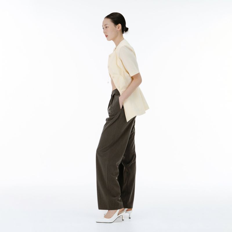 Soil stripe pants (charcoal)